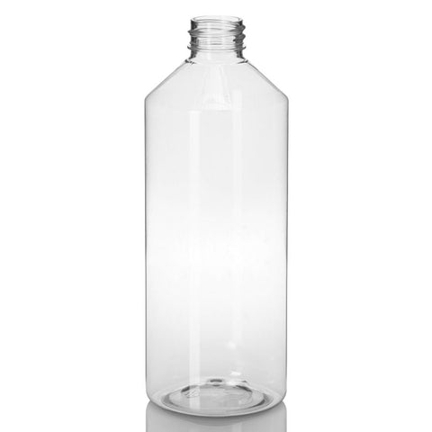 500ml Clear PET Plastic Round Bottle 28mm Neck - 28p Per Bottle